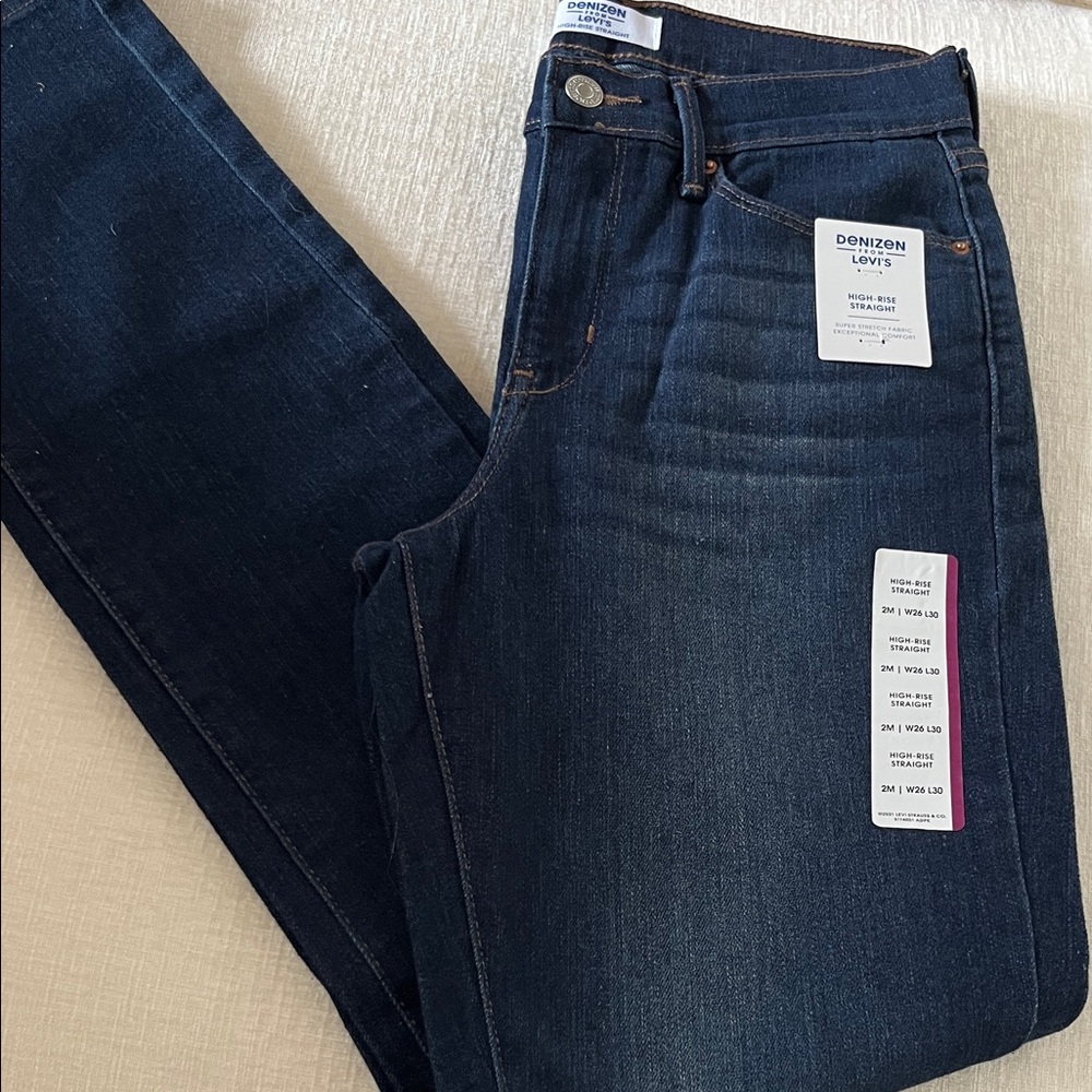 Denizen from Levi's High Rise Deep Blue Jeans